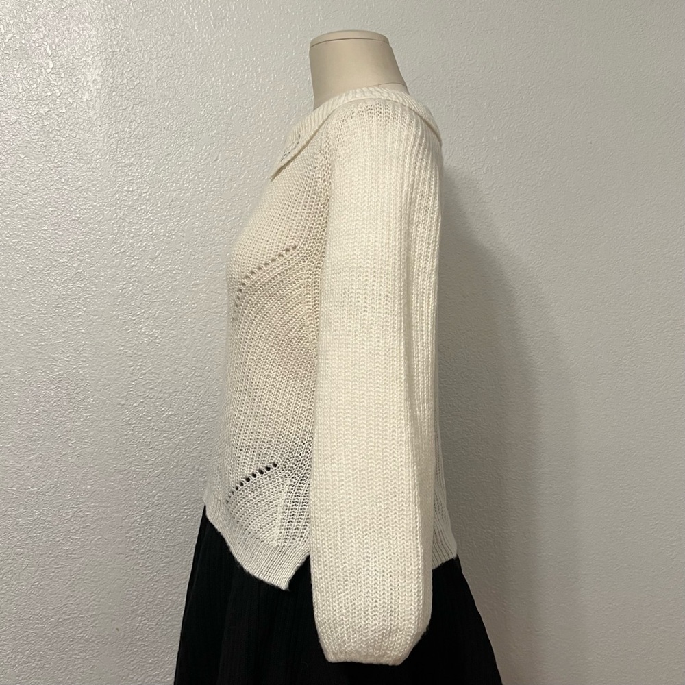 Secret Honey Otome Girly Kei Jirai Coquette Lolita Harajuku Gyaru Cream Sweater - Picture 6 of 13